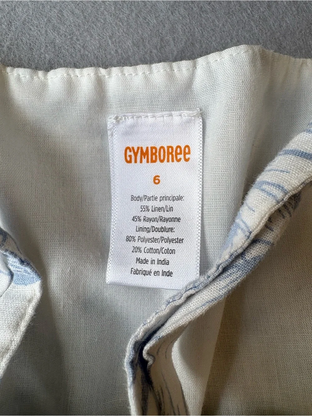 Gymboree Tropical Blue & White Floral Button-Front Sundress Sz 6 Vacation Resort